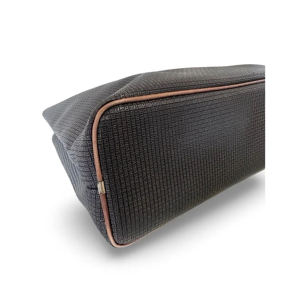 Bally Vintage Embossed B Canvas Tote with Leather Trim - Made in Italy - Picture 7 of 16